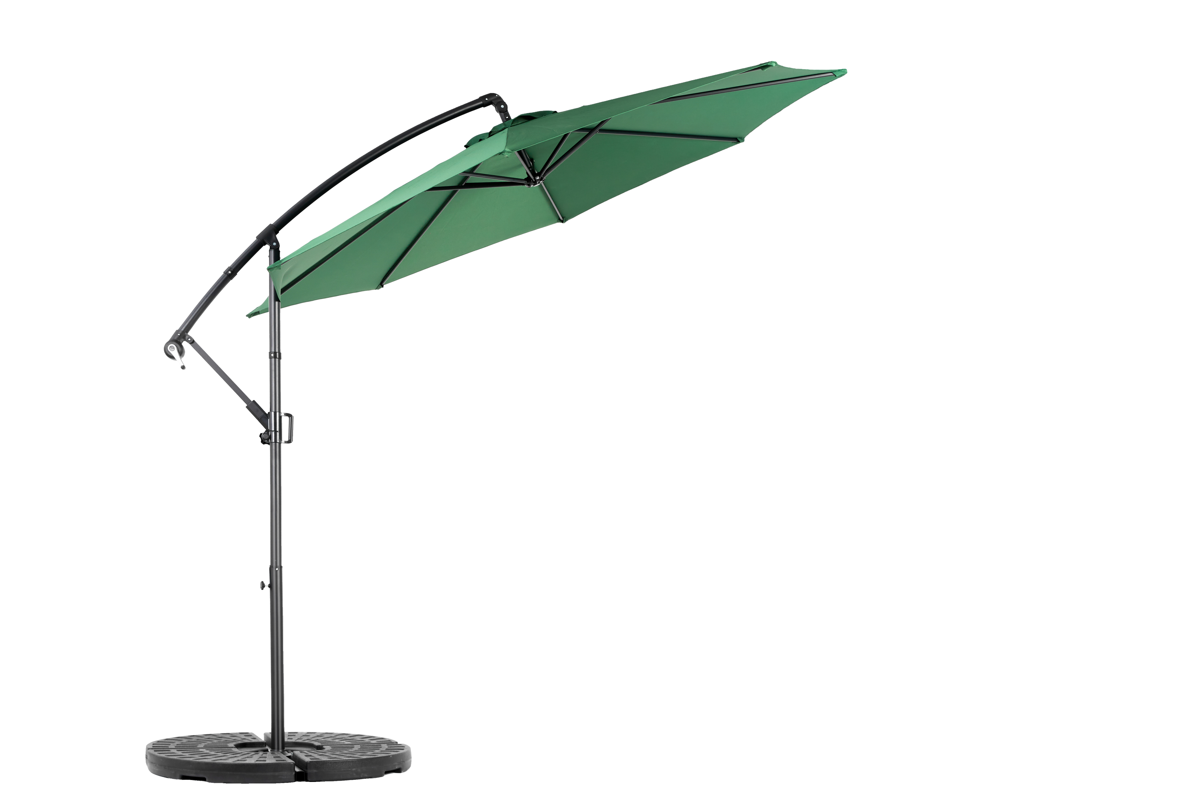 10' Offset Hanging Market Patio Umbrella w/Easy Tilt Adjustment, Base Not Included