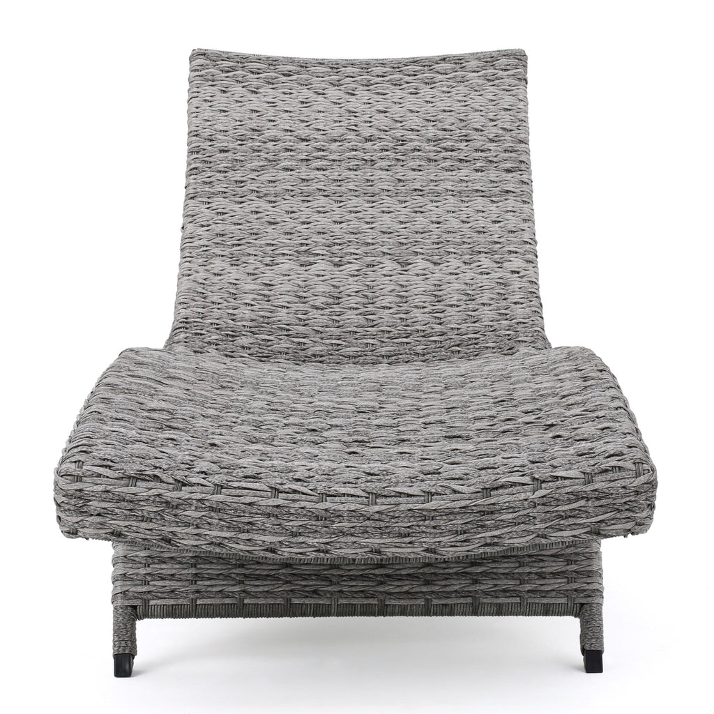 Crete Wicker Chaise Lounge, Set of 2
