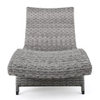 Crete Wicker Chaise Lounge, Set of 2