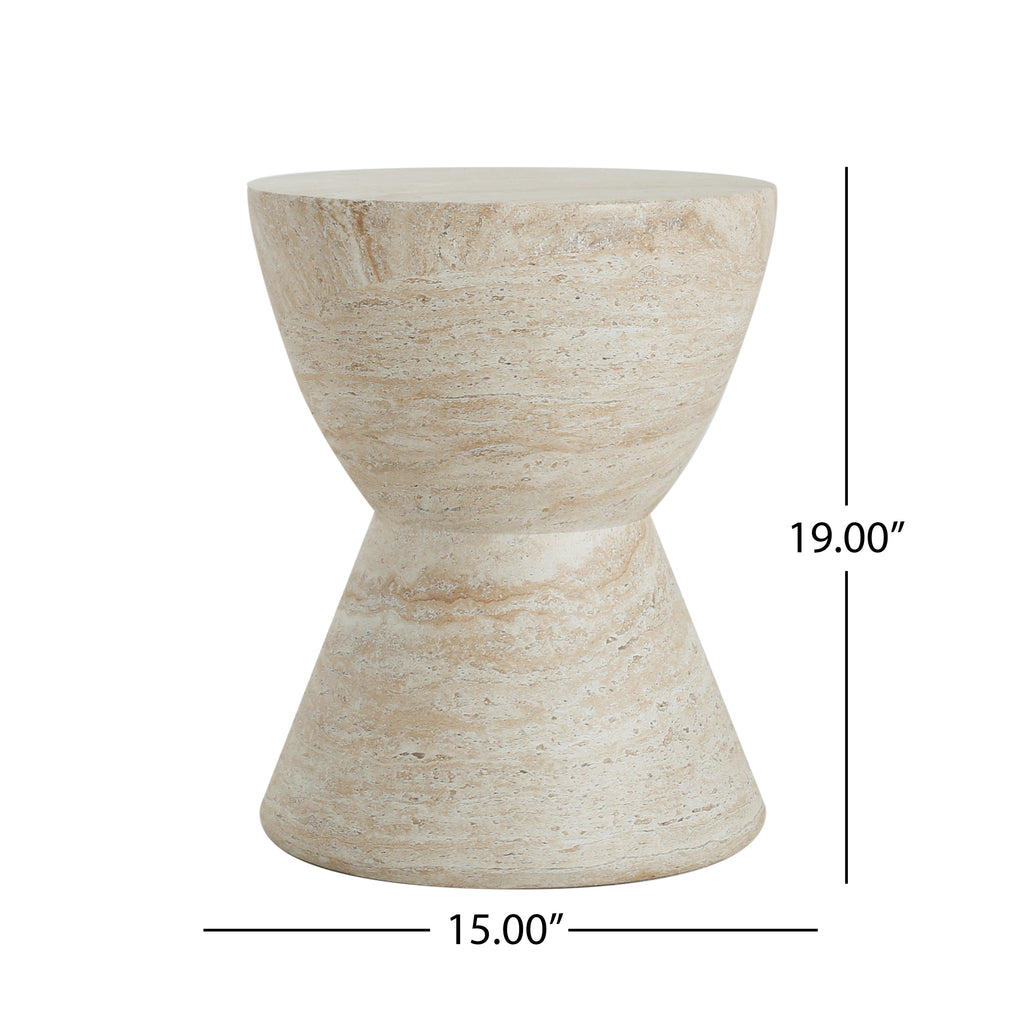Hourglass Outdoor Lightweight Side Table