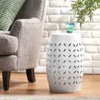 Lilac Outdoor Metal Cutout Accent Table