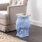 Orla Bohemian Elephant Ceramic Garden Stool