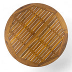 Stanford Outdoor Round Acacia Wood Dining Table with X Base