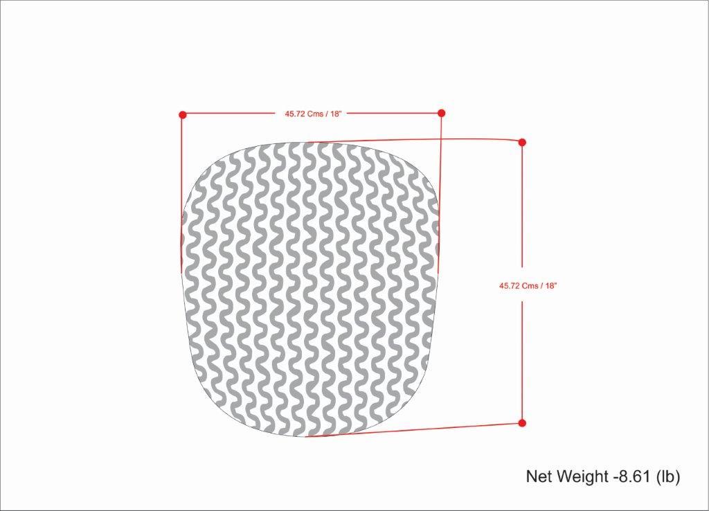 Wynne Orange Round Knitted Outdoor Pouf