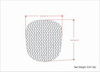 Wynne Orange Round Knitted Outdoor Pouf