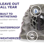 Solar Powered Bluetooth Enabled Waterproof Rock Speaker