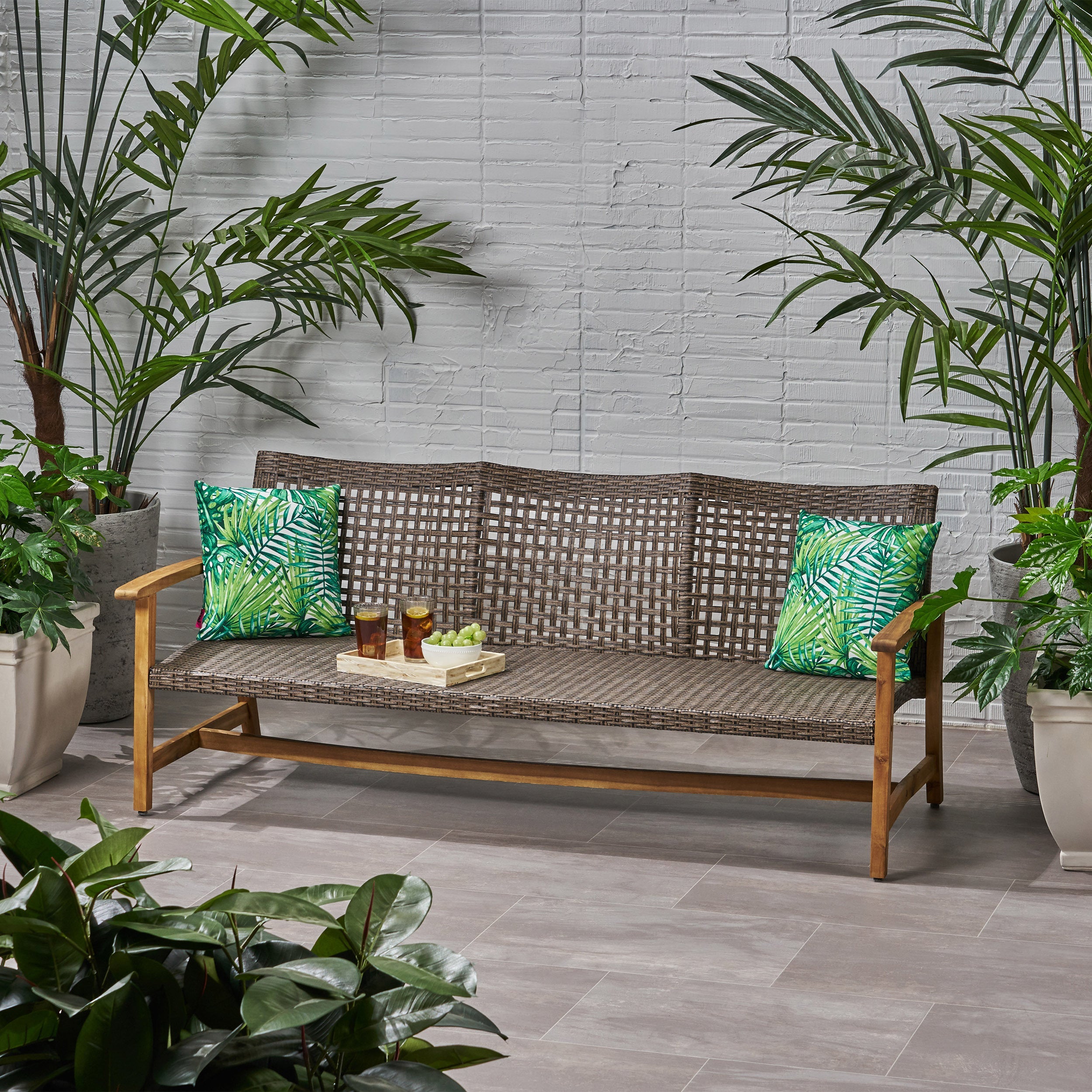 Hampton Outdoor Rattan 3 Seater Sofa