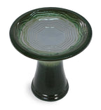 17'' Green Ombre Ceramic Bird Bath