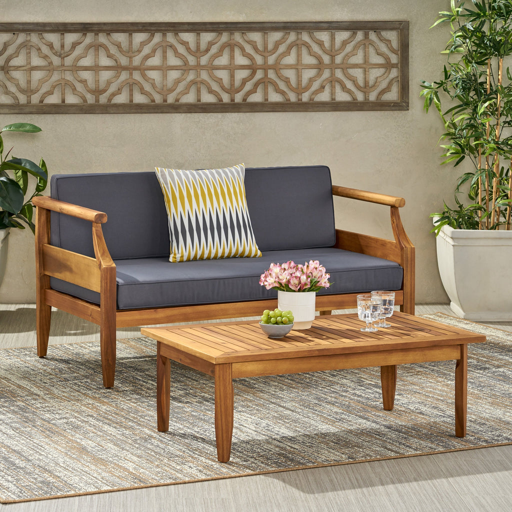 Aston 2 Piece Outdoor Patio Conversation Seating Set