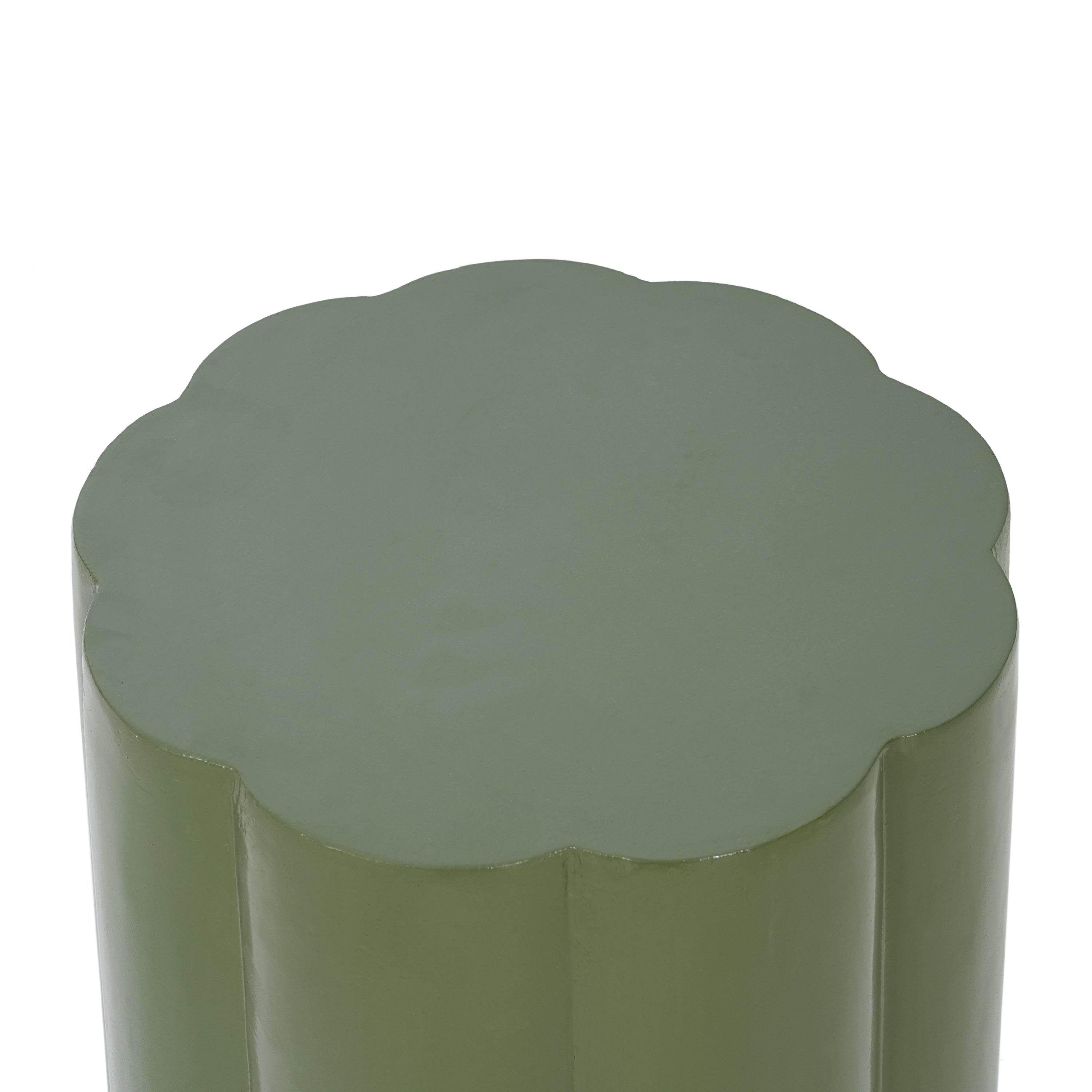 High-Gloss Magnesium Oxide Outdoor Side Table