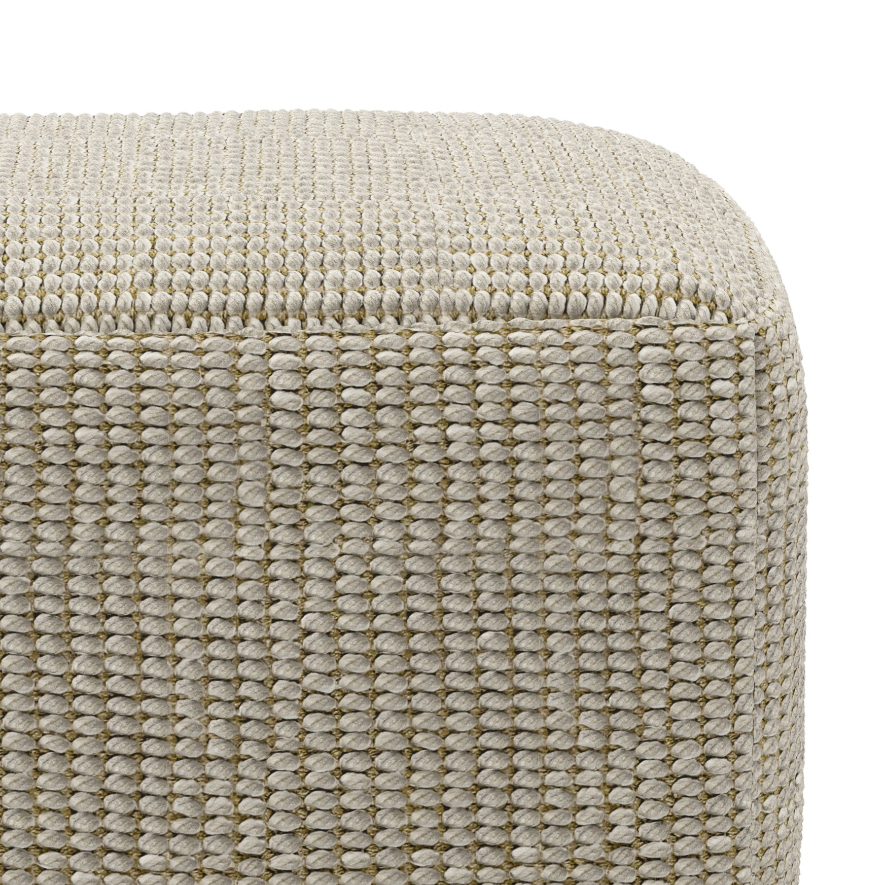 Zelma Square Woven Outdoor Pouf