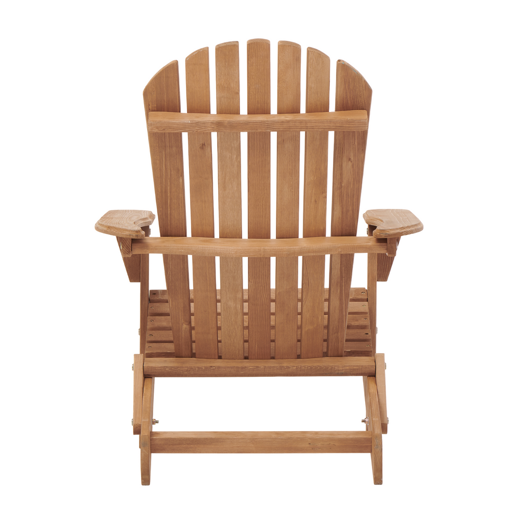 Outdoor Wooden Folding Adirondack Chair, Set of 2
