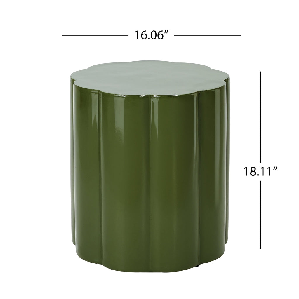 High-Gloss Magnesium Oxide Outdoor Side Table