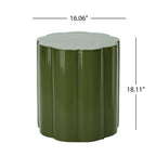 High-Gloss Magnesium Oxide Outdoor Side Table