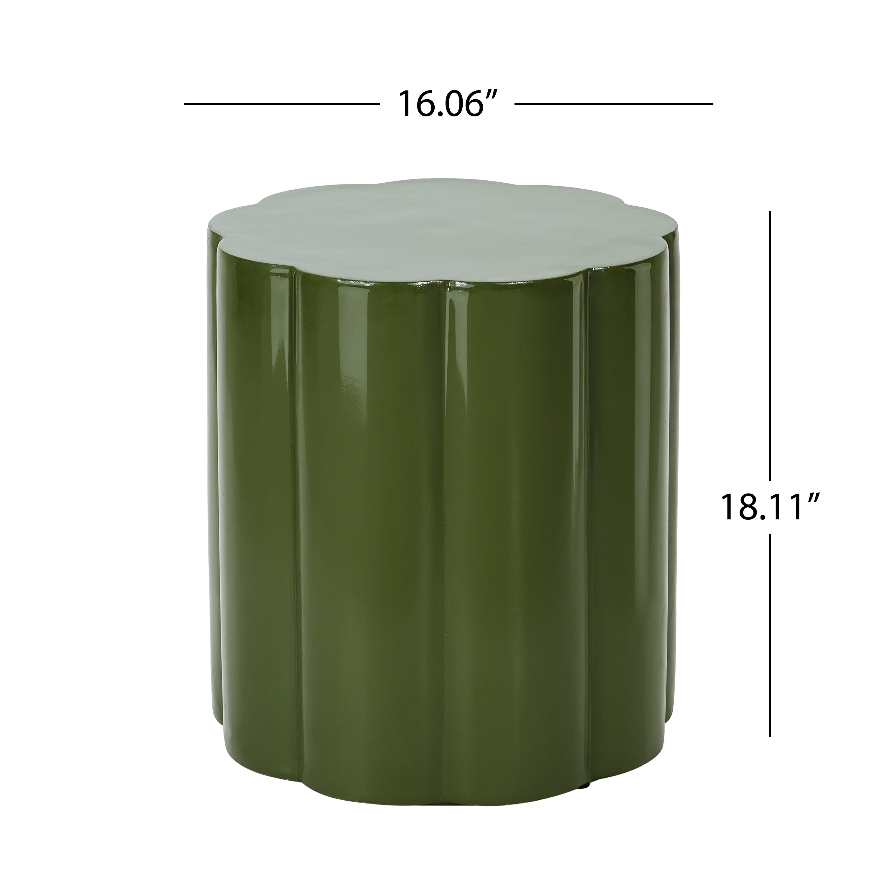 High-Gloss Magnesium Oxide Outdoor Side Table