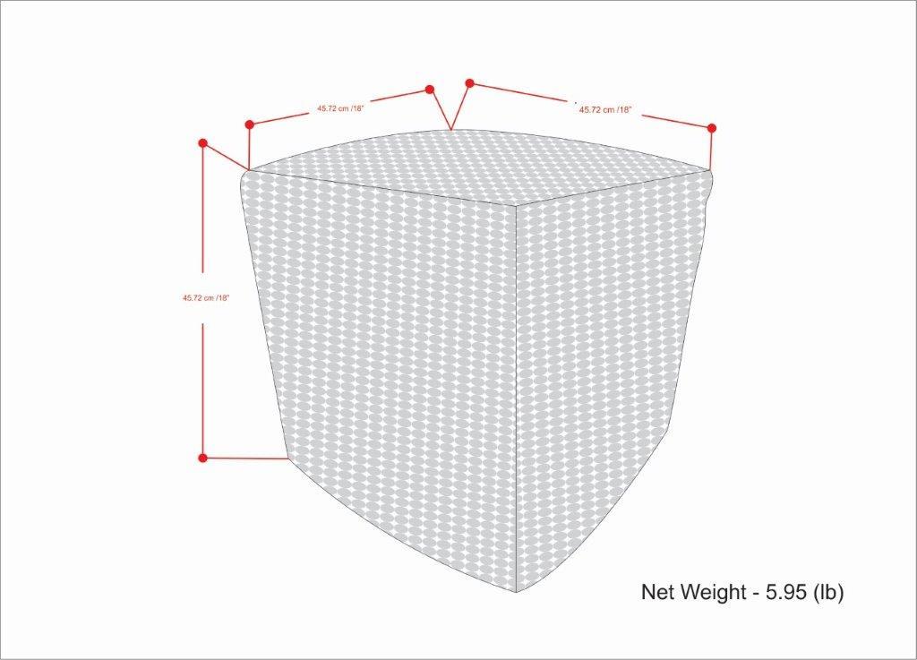 Zelma Square Woven Outdoor Pouf