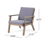 Brixton Outdoor Acacia Wood 4 Seater Chat Set with Cushions