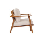Mid-Century Modern 4-Piece Acacia Wood Outdoor Patio Set