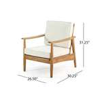 Ellsworth Outdoor Acacia Wood Club Chair