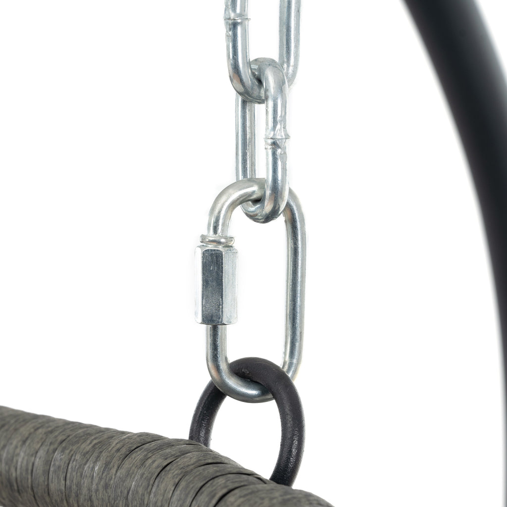 2-Person Swinging Egg Chair with Stand