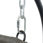 2-Person Swinging Egg Chair with Stand