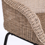 Ladd Outdoor Metal Wicker Barstool, Set of 2