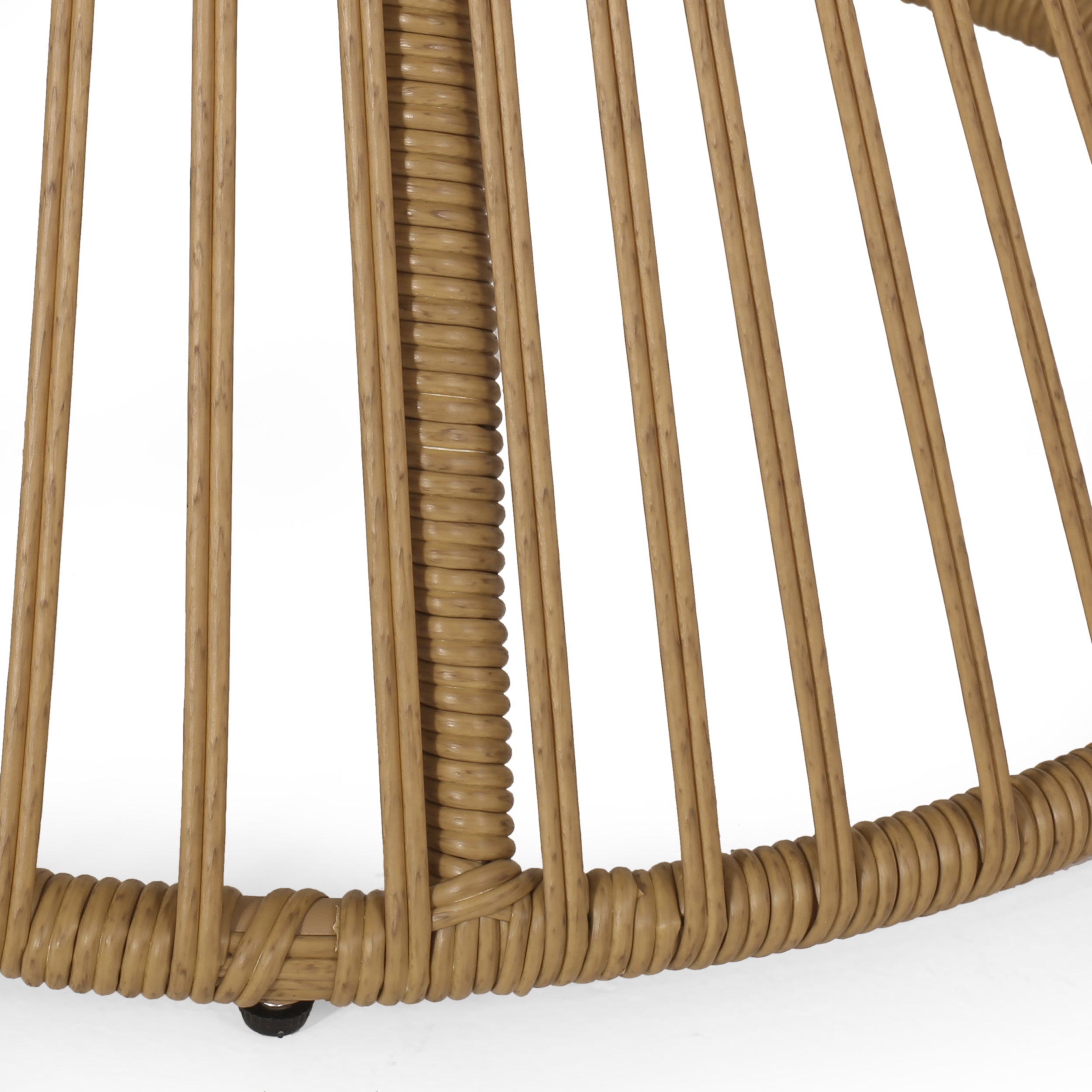 Strontianite Outdoor Rattan Chair with High Back Design