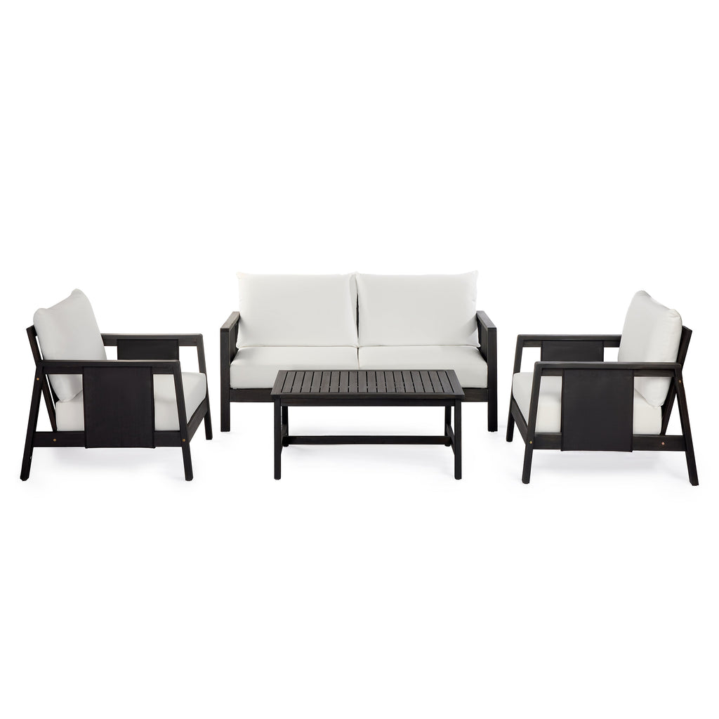 Khali 4 Piece Acacia Wood Outdoor Set
