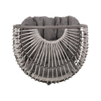 Lazulite Outdoor Egg Chair with Water-Resistant Cushion and Swivel Function