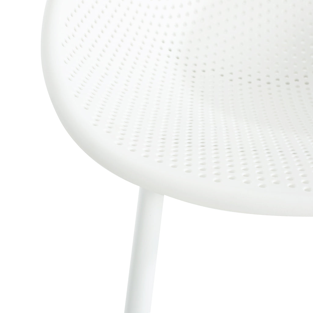 Rhodochrosite Outdoor Bar Stool with Diamond Mesh Pattern and Footrest, Set of 2