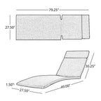 Salem Outdoor Chaise Lounge Cushion, Set of 2
