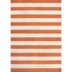 Negril Two-Tone Wide Stripe Indoor/Outdoor Runner Rug