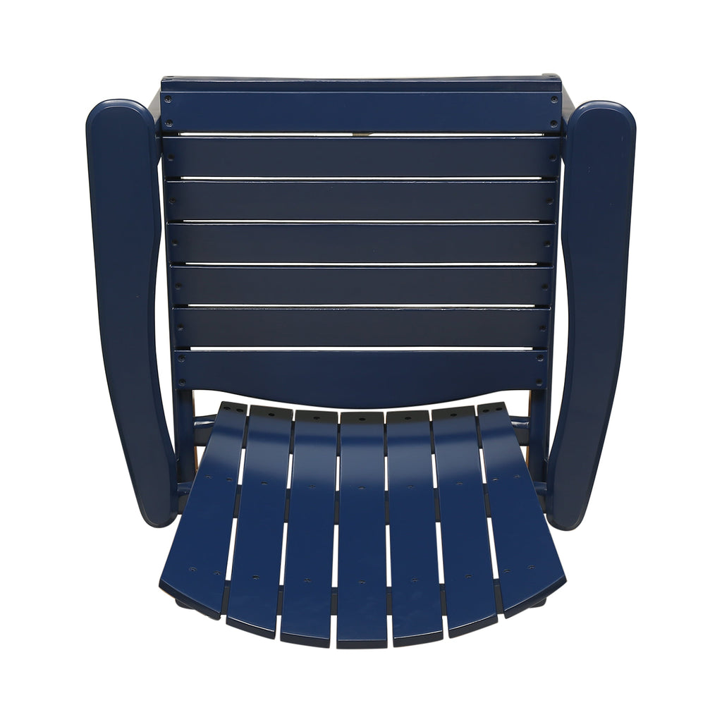 Outdoor Weather Resistant Acacia Wood Adirondack Dining Chairs, Set of 2