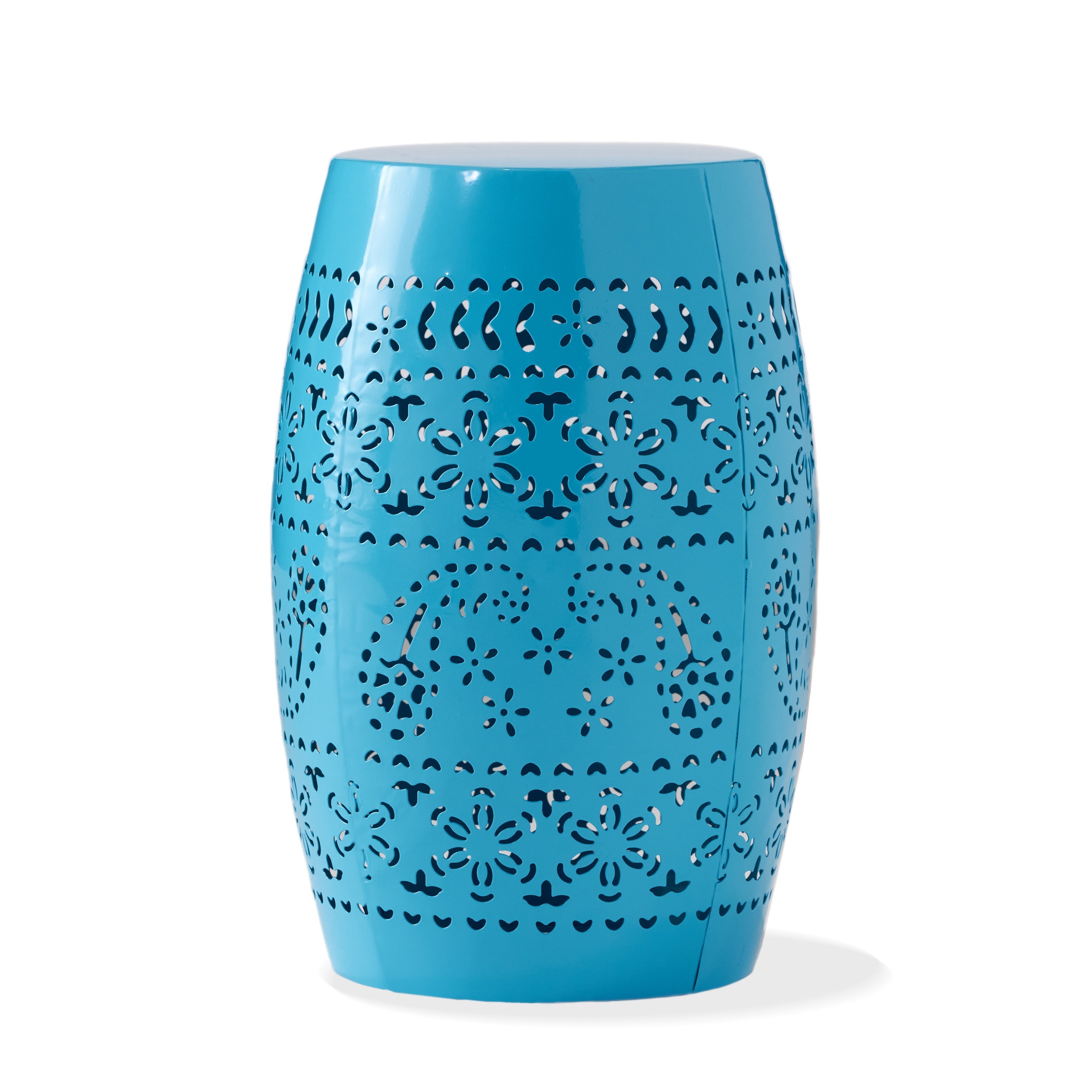 Ruby Outdoor Metal Lace Cutout Accent Table