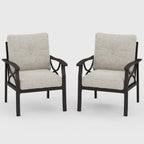 Marisol All-Weather Metal Armchairs, Set of 2