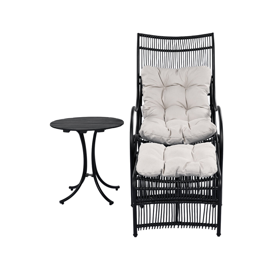 3 Pieces Wicker Outdoor Patio Furniture Set