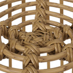 Enduring Outdoor Rattan Side Table with Cage Frame