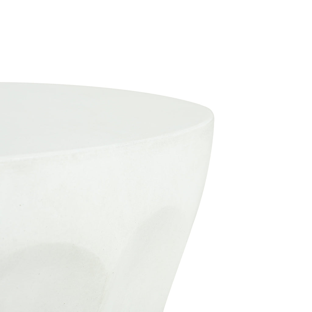 Athena Column Outdoor Round Concrete Side Table
