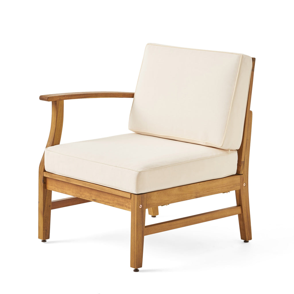 Perla Outdoor L-Shape Sectional Sofa with Coffee Table