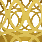 Symmetry Yellow Outdoor Cylindrical End Table with Overlapping Circle Pattern