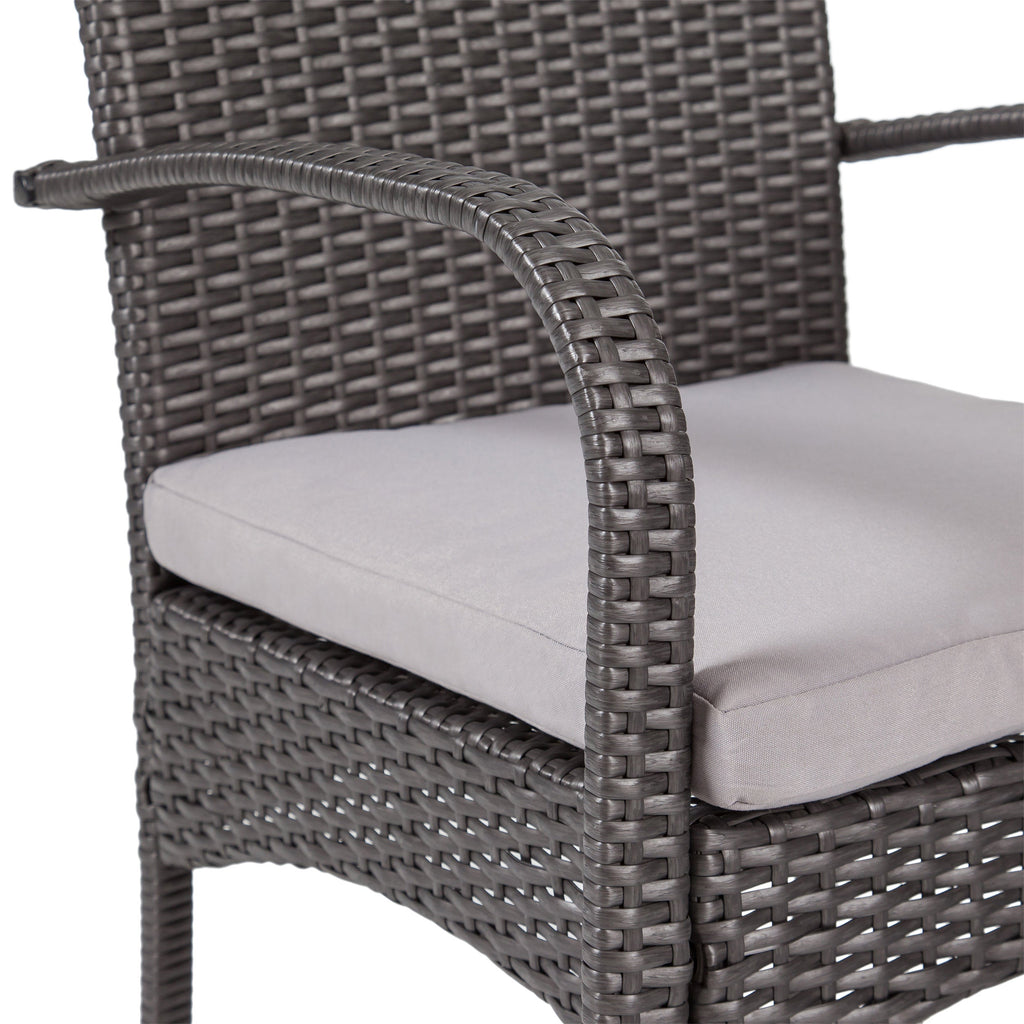 Cordoba Outdoor Wicker Dining Chairs, Set of 2