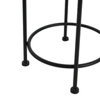 3-Piece Outdoor Ceramic Tile Plant Stand Set with Iron Frame