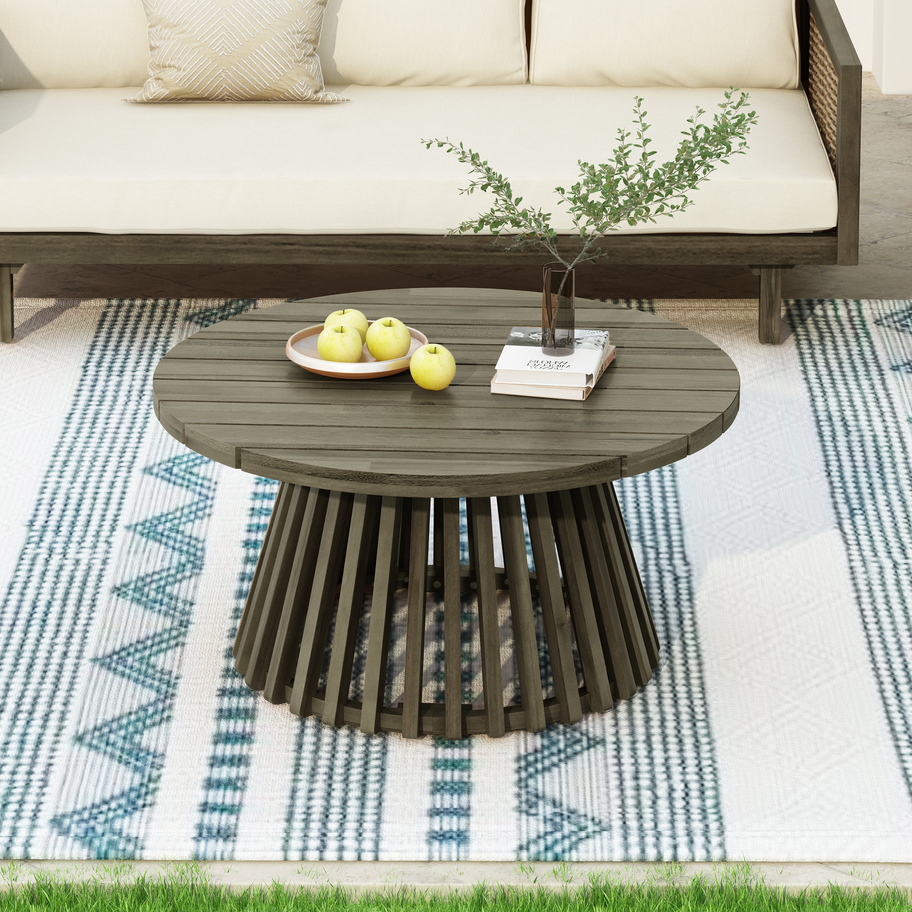 Tidewell Outdoor Acacia Wood Coffee Table