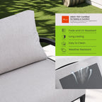 Mariner Outdoor Aluminum Club Chairs and Sunbrella Cushions