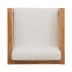 Oana Outdoor Acacia Wood Club Chair with Cushion