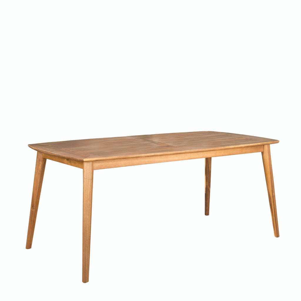 Outdoor Dining Table with Acacia Wood Frame, Teak