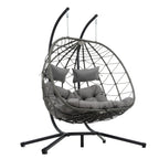 2-Person Swinging Egg Chair with Stand