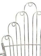Distressed Silver Finish Iron French Country Garden Chair