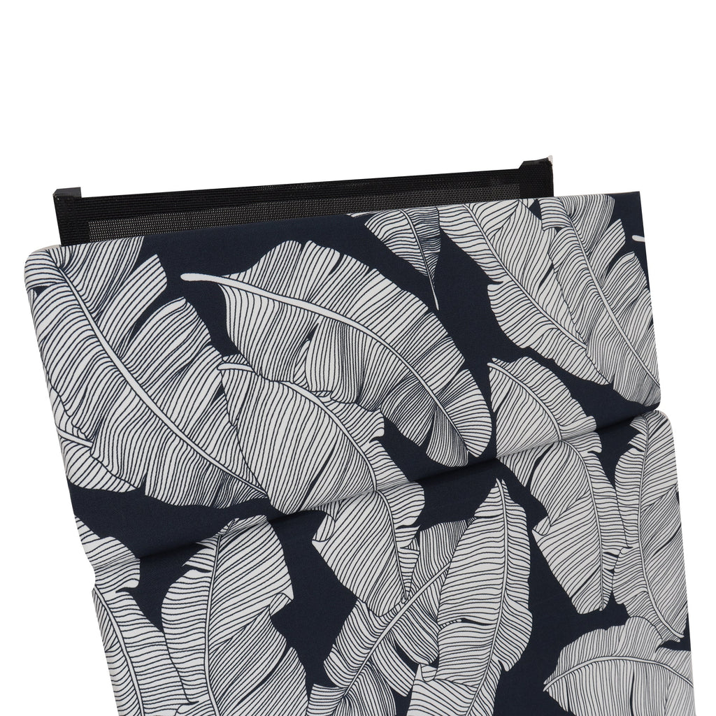 Tropical Indoor/Outdoor Chaise Lounge Chair Cushion with Ties, Set of 2