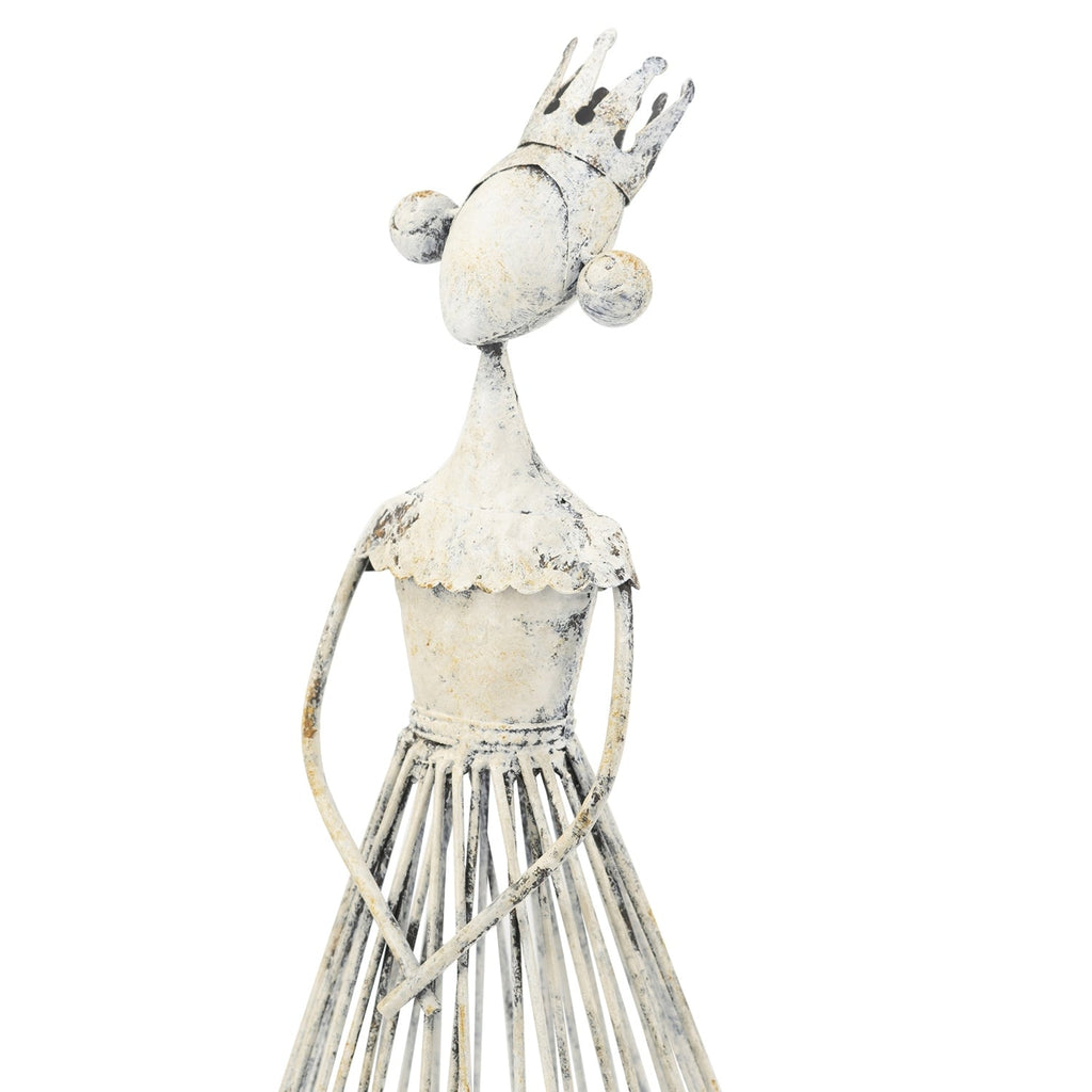Distressed White Finish Princess Birdcage Birdhouse